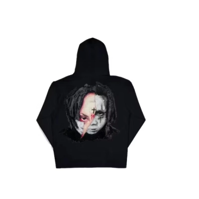 Revenge Trippie Arch Logo Hoodie Black 02