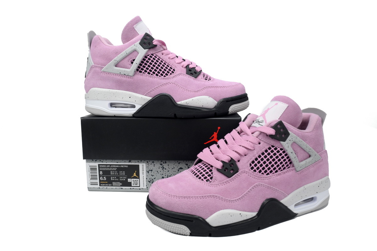 Jordan 4 Retro Black and Pink AQ9129-501 