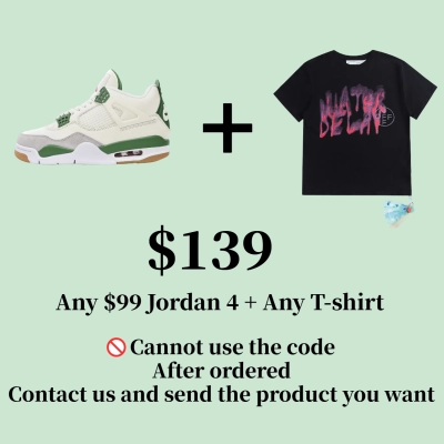 Combo Sale for Jordan 4 and T-shirt 01