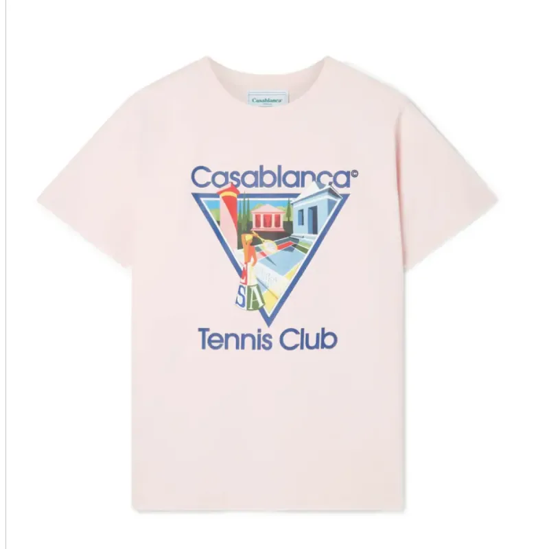 Casablanca La Joueuse Printed T-Shirt Pink