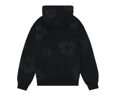 Denim Tears Cotton Wreath Hoodie Black Monochrome