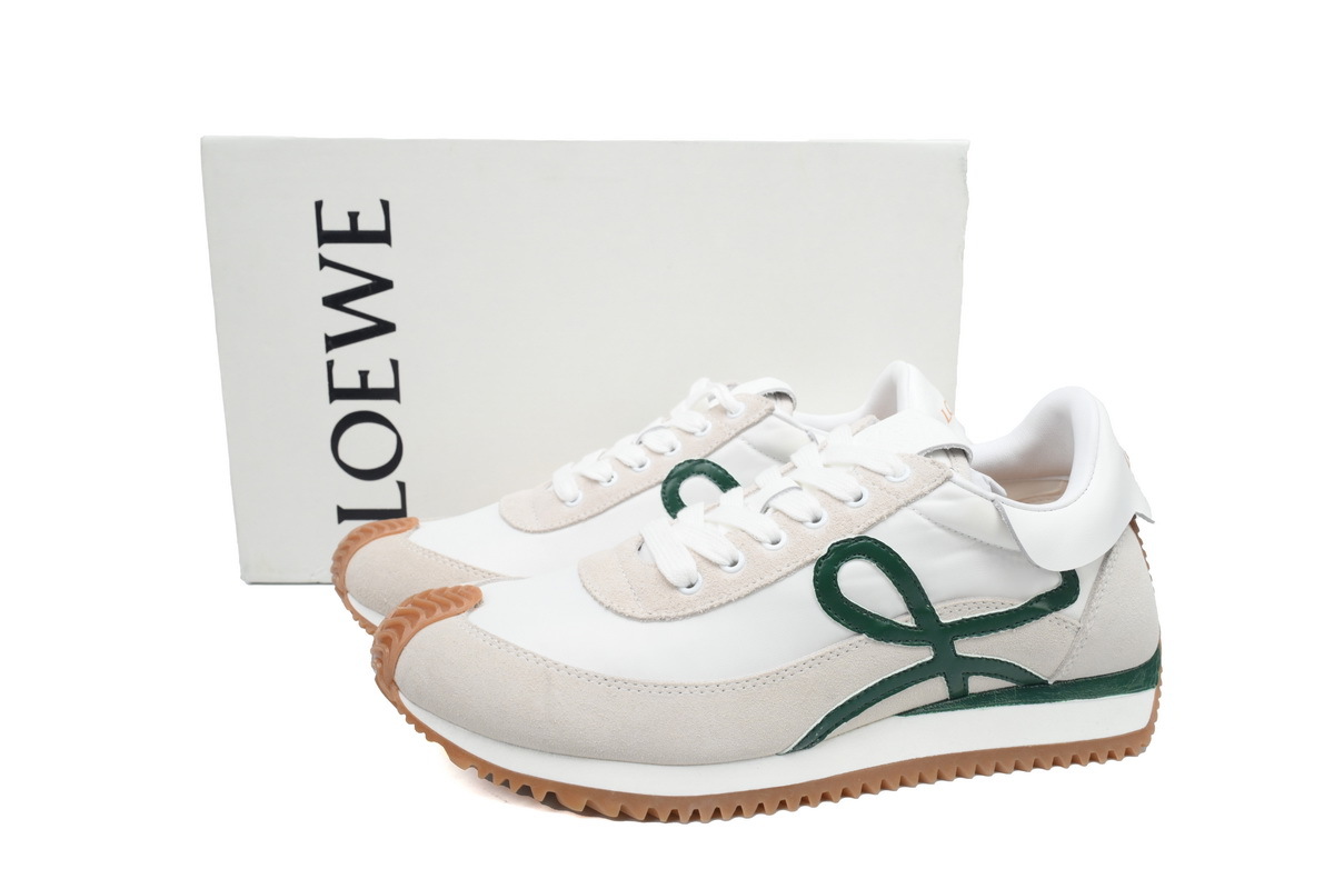 Loewe Flow Runner Low White Green