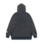 Lanvin x Gallery Dept. Logo Hoodie With A Worn Effect And Paint Marks Navy Blue