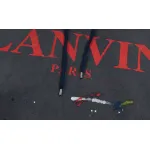 Lanvin x Gallery Dept. Logo Hoodie With A Worn Effect And Paint Marks Navy Blue