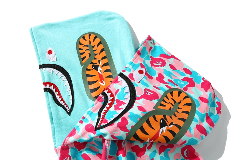 BAPE Store Miami Pullover Hoodie Pink and Blue