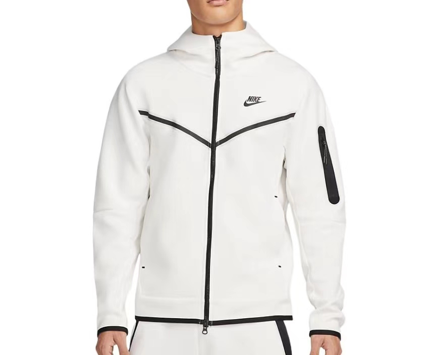 Nike Sportswear Tech Fleece Full-Zip Hoodie & Joggers Set White
