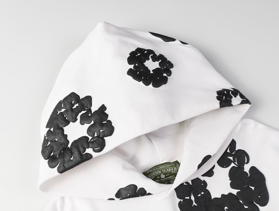 Denim Tears The Cotton Wreath Sweatshirt Black and White