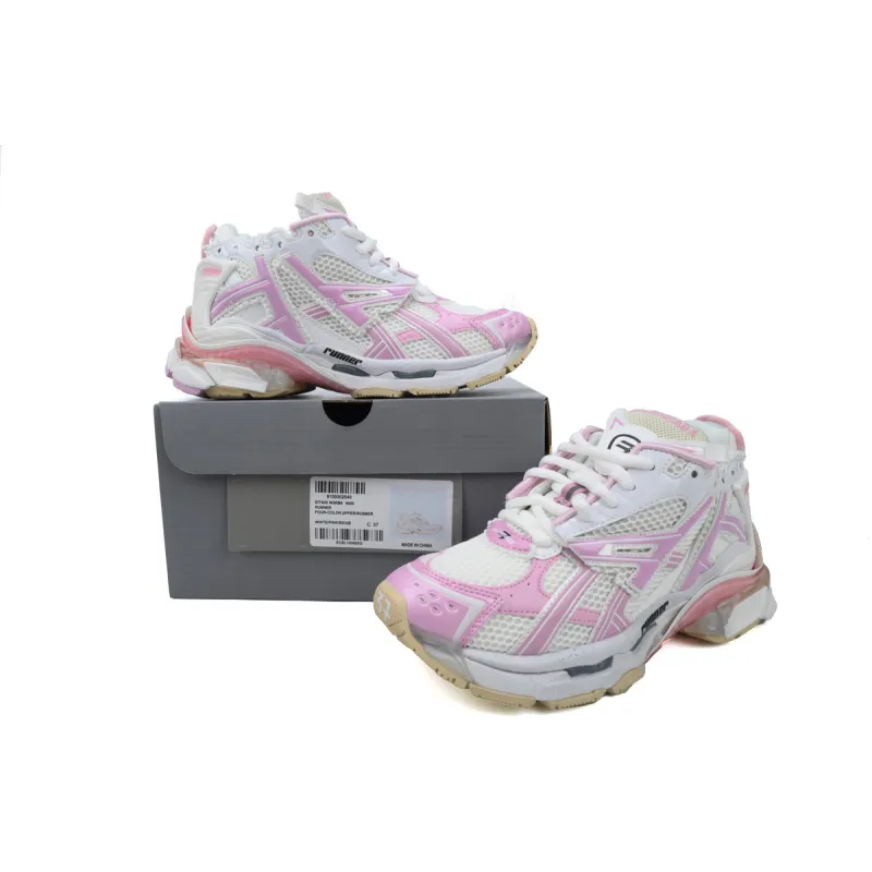 wmns Ba*len*cia*ga runner white pink 677403 w3rb3 9059