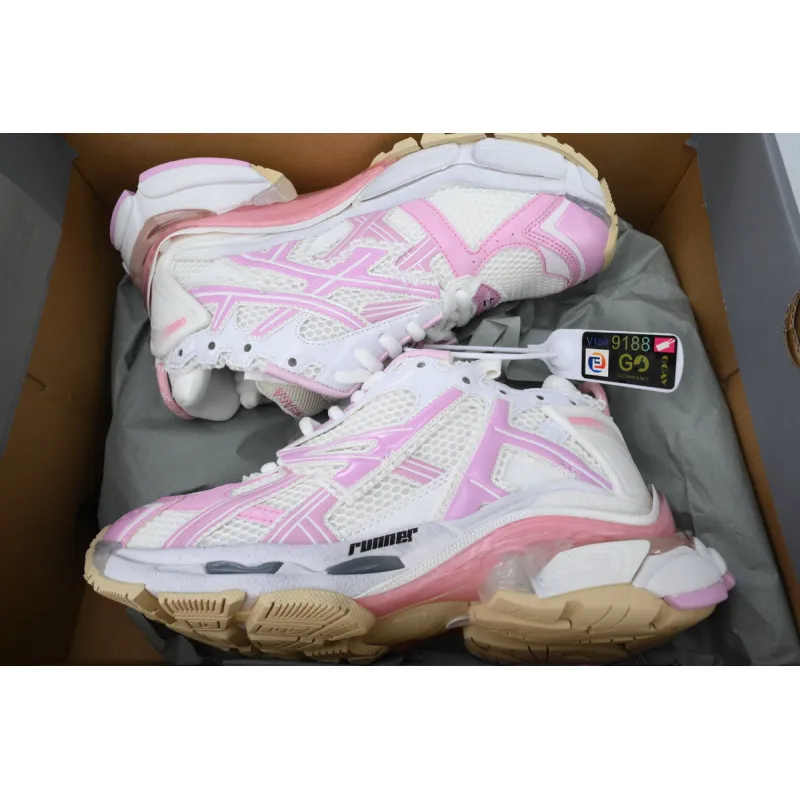 wmns Ba*len*cia*ga runner white pink 677403 w3rb3 9059