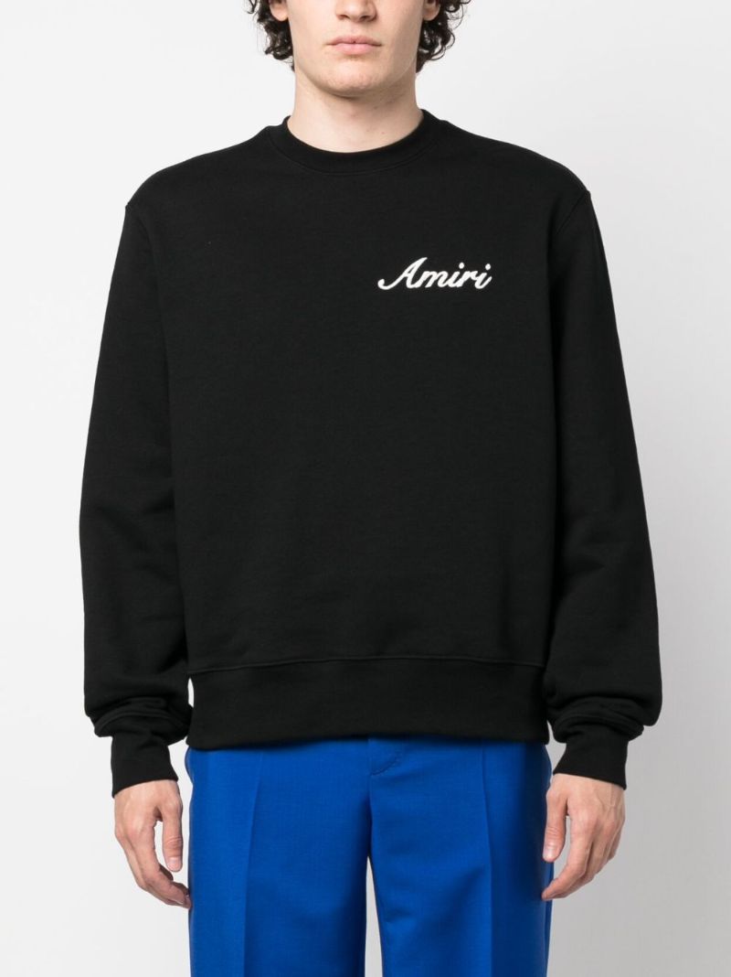 Ami Logo-Embroidered Cotton Sweatshirt 