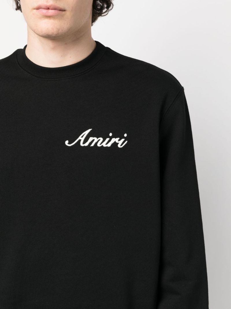 Ami Logo-Embroidered Cotton Sweatshirt 