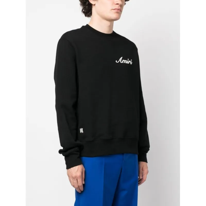 Ami Logo-Embroidered Cotton Sweatshirt 