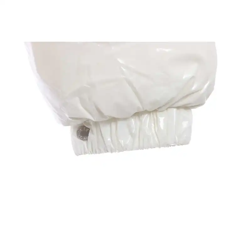 Moncler Lacquered Short Down Jacket White