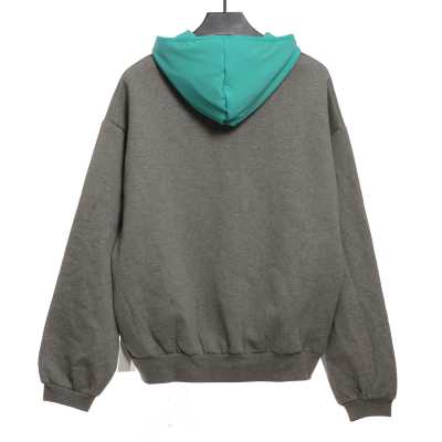Fear of God Essentials Dark Heather Oatmeal Mint Leaf Nylon Fleece Hoodie 02