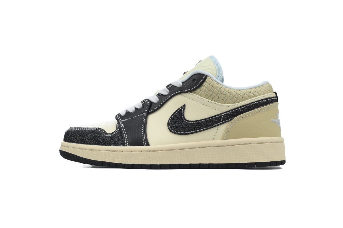Jordan 1 Low SE Coconut Milk Black Muslin HQ3437-101