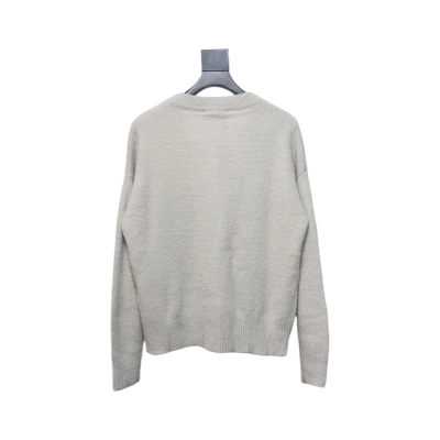 AMI Paris Ami de Coeur Cardigan Grey 02