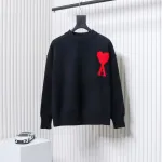 AMI Paris Ami de Coeur Sweater Black