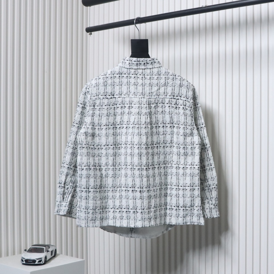 Designer Button Shirts White Blue