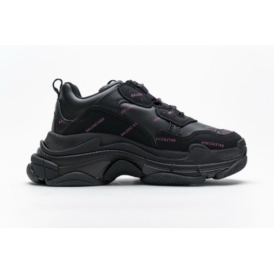 Balenciaga Triple S Black Pink Logo 524039 W2FA1 1022 02