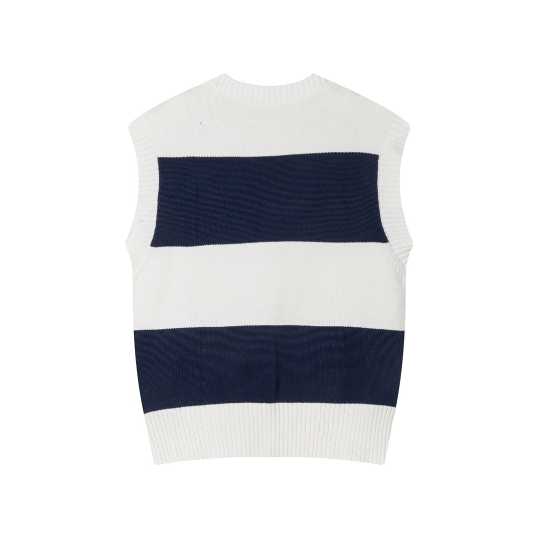 AMI Rugby Stripe Vest Knit
