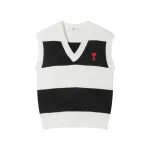 AMI Rugby Stripe Vest Knit