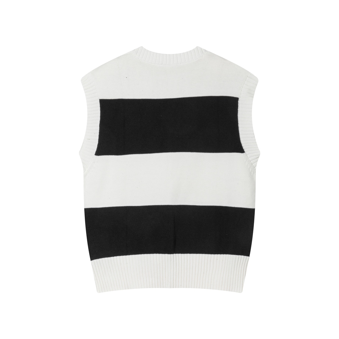 AMI Rugby Stripe Vest Knit