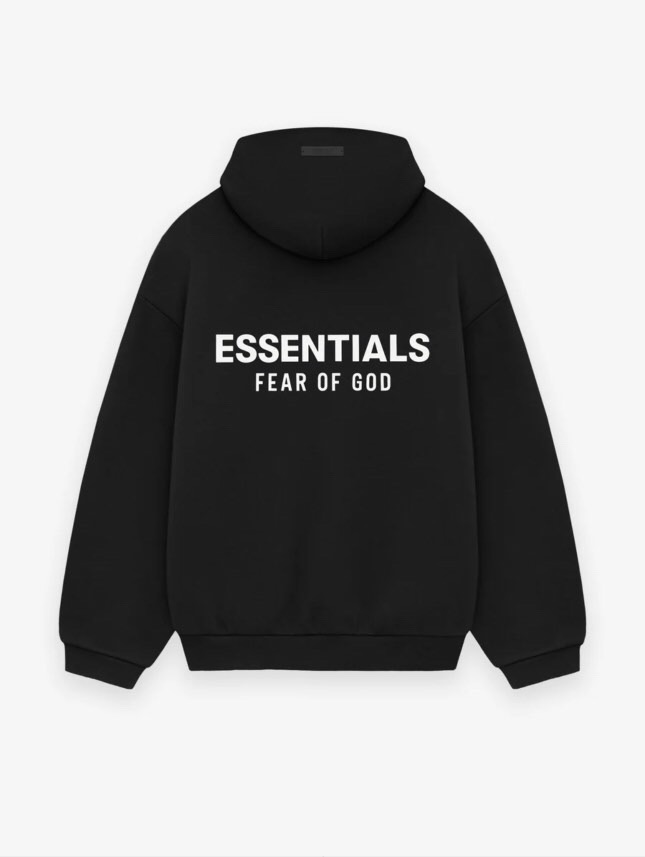Fear of God Essentials Logo Hoodie Black