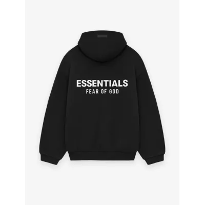 Fear of God Essentials Logo Hoodie Black 02