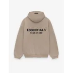 Fear of God Essentials Logo Hoodie Camel Brown 