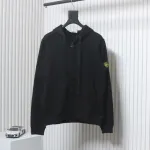 Stone Island Compass-badge Zipped Hoodie Black