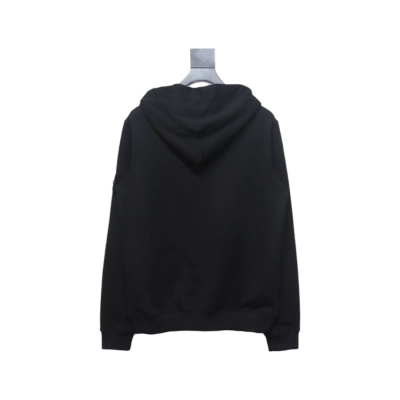 Stone Island Compass-badge Zipped Hoodie Black 02