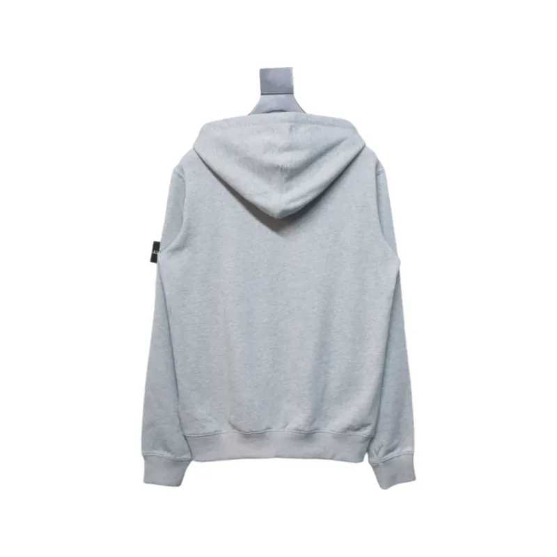 Stone Island Compass-badge Zipped Hoodie Grey