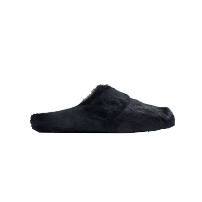 Marni Furry Slide Black 02