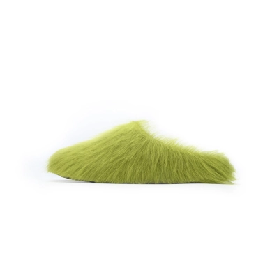 Marni Furry Slide Green 01