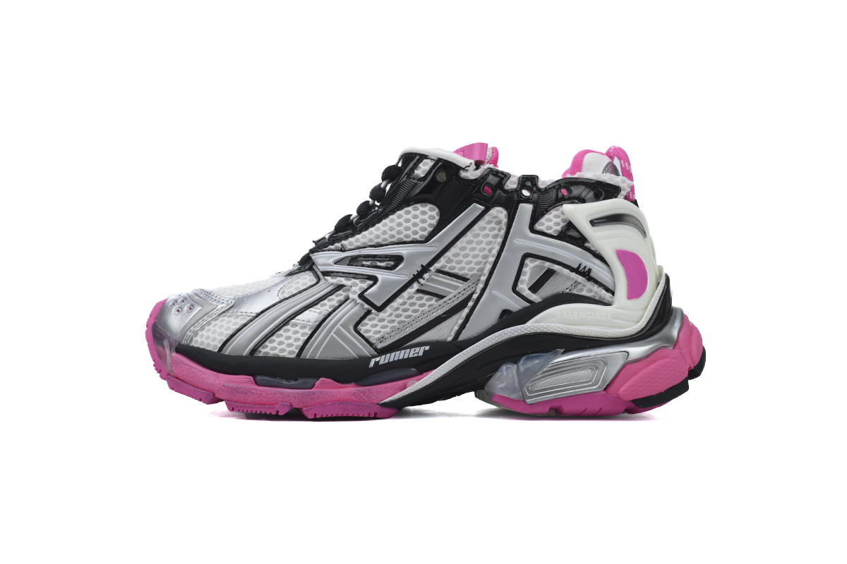 Balenciaga Runner Silver Grey Pink 677402 W3RB2 9155