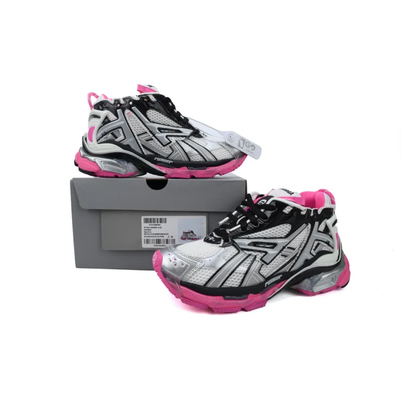 Balenciaga Runner Silver Grey Pink 677402 W3RB2 9155