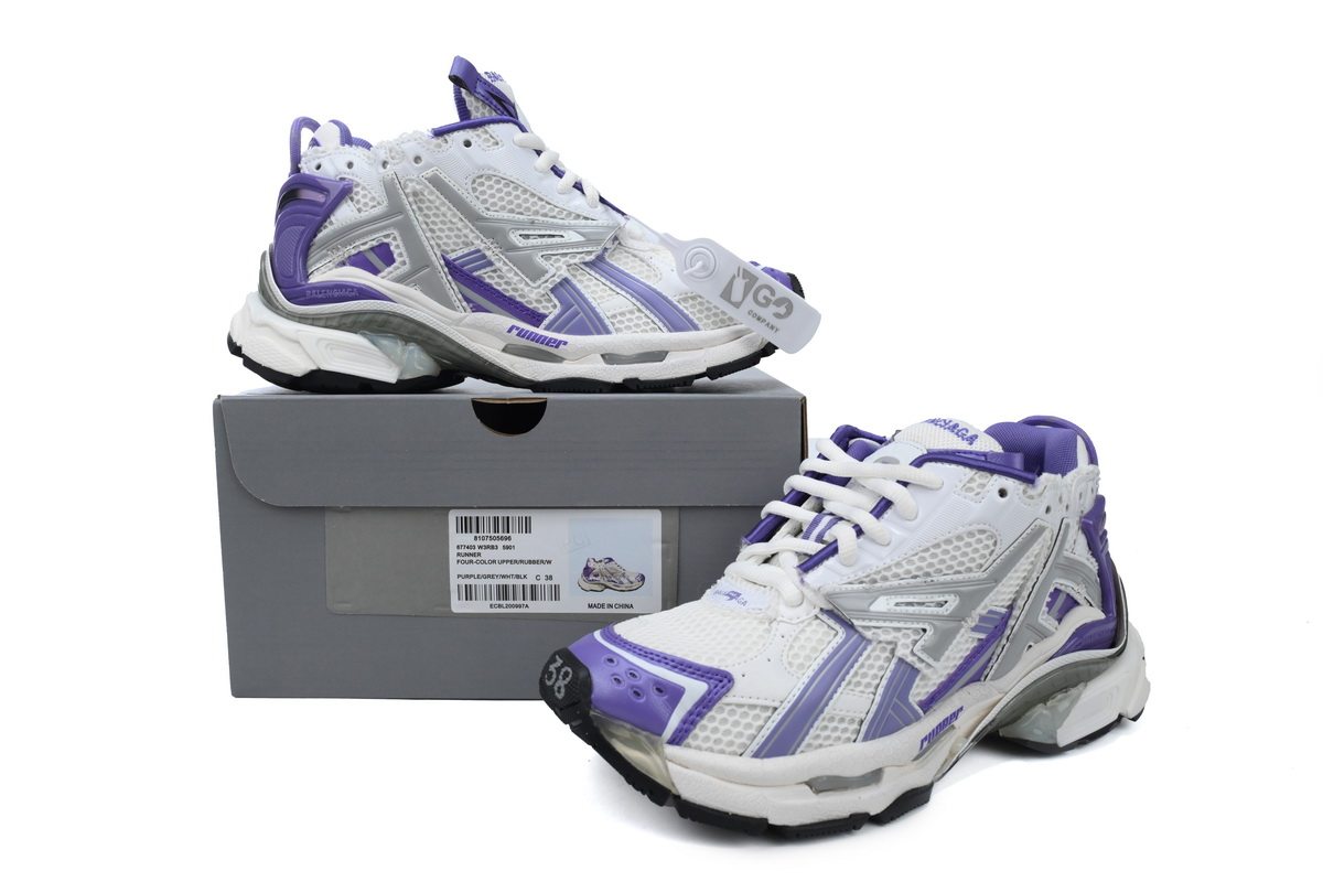 Balenciaga Runner White Purple 677402 W3RB2 5901 