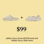 Combo Sale for adidas Yeezy Foam RNNR Sand and  Adidas Yeezy Slide Bone