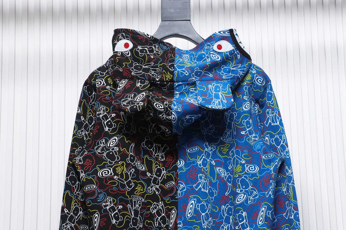 BAPE Color Camo Shark Full Zip Hoodie Blue Grey