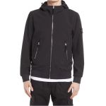 Stone Island Light Soft Shell-r Hooded Jacket Black
