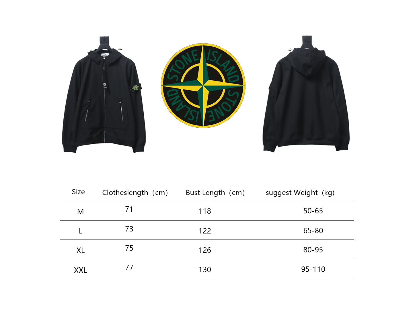 Stone Island Light Soft Shell-r Hooded Jacket Black