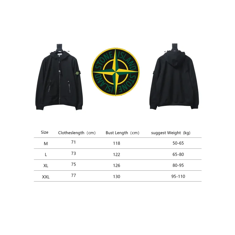 Stone Island Light Soft Shell-r Hooded Jacket Black