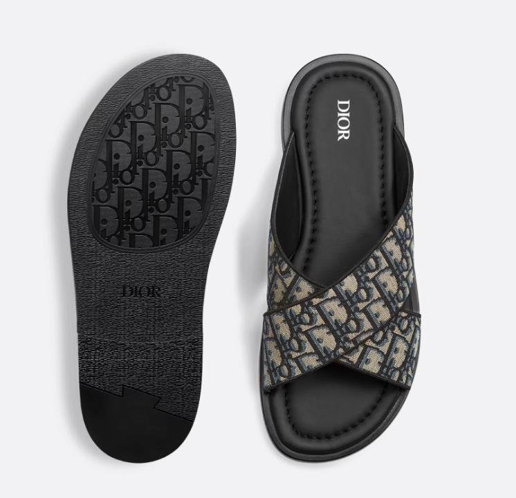 Alias Sandal Beige and Black Oblique Jacquard