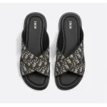 Alias Sandal Beige and Black Oblique Jacquard