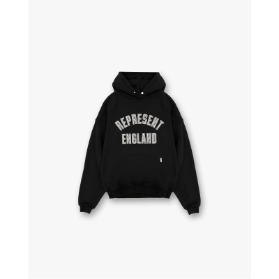 Design England Applique Hoodie Black 01