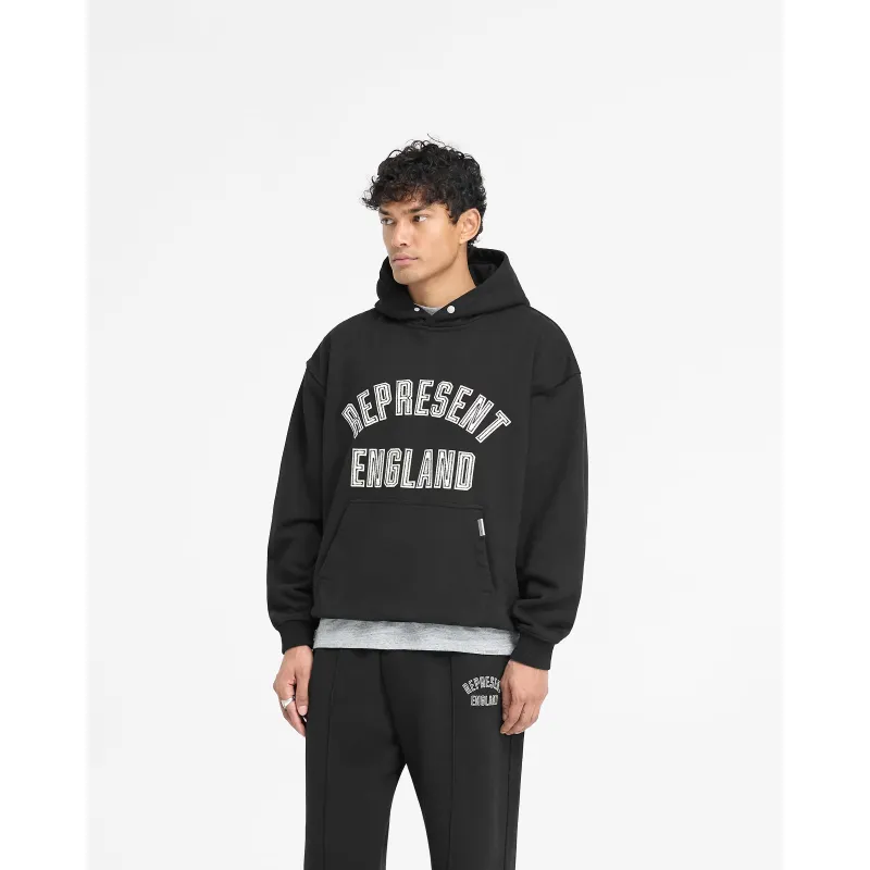 Design England Applique Hoodie Black