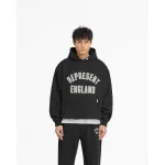 Design England Applique Hoodie Black