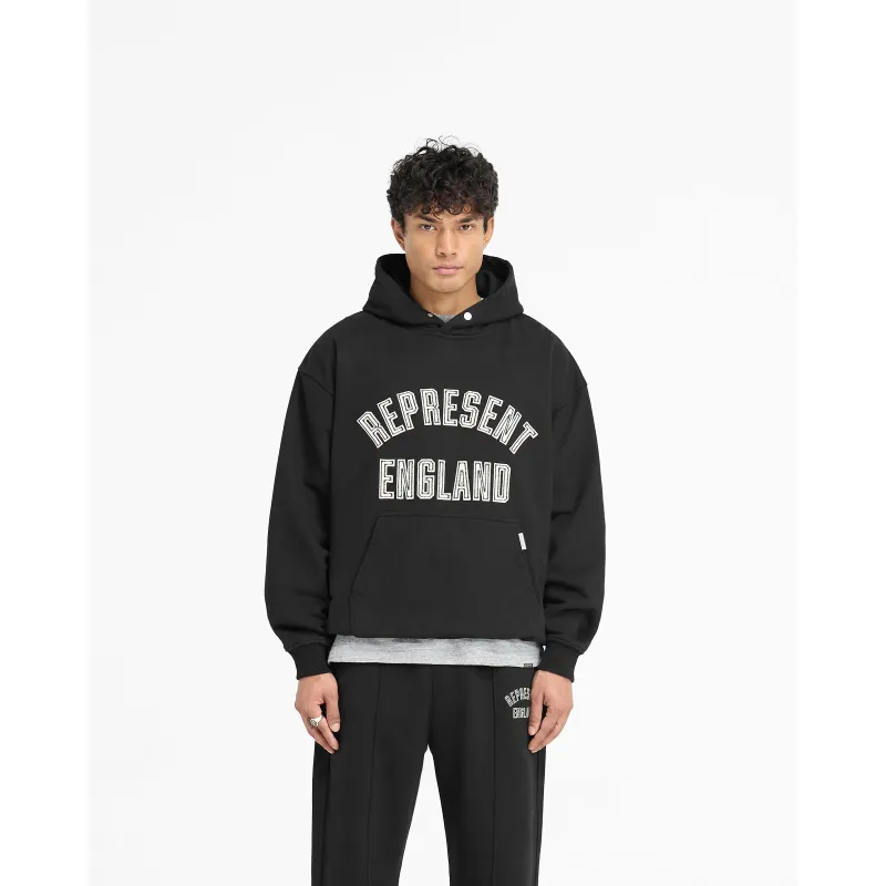 Design England Applique Hoodie Black