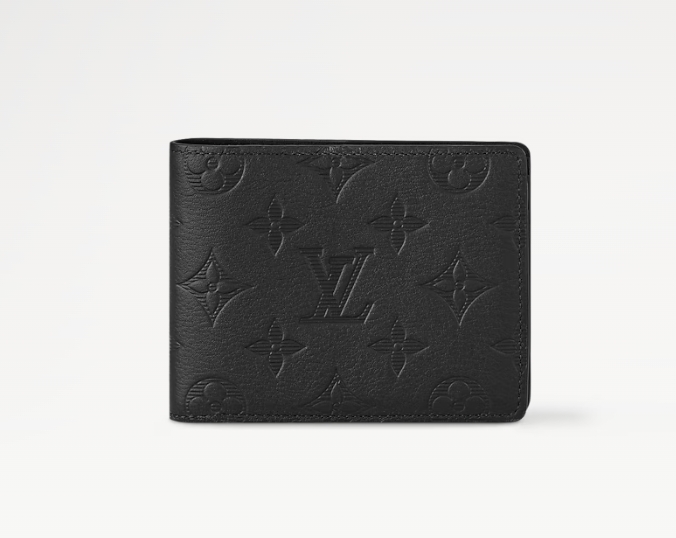 L*V Multiple Wallet Black Monogram Shadow