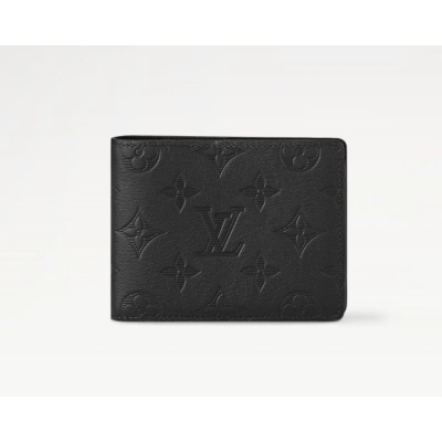 L*V Multiple Wallet Black Monogram Shadow 01